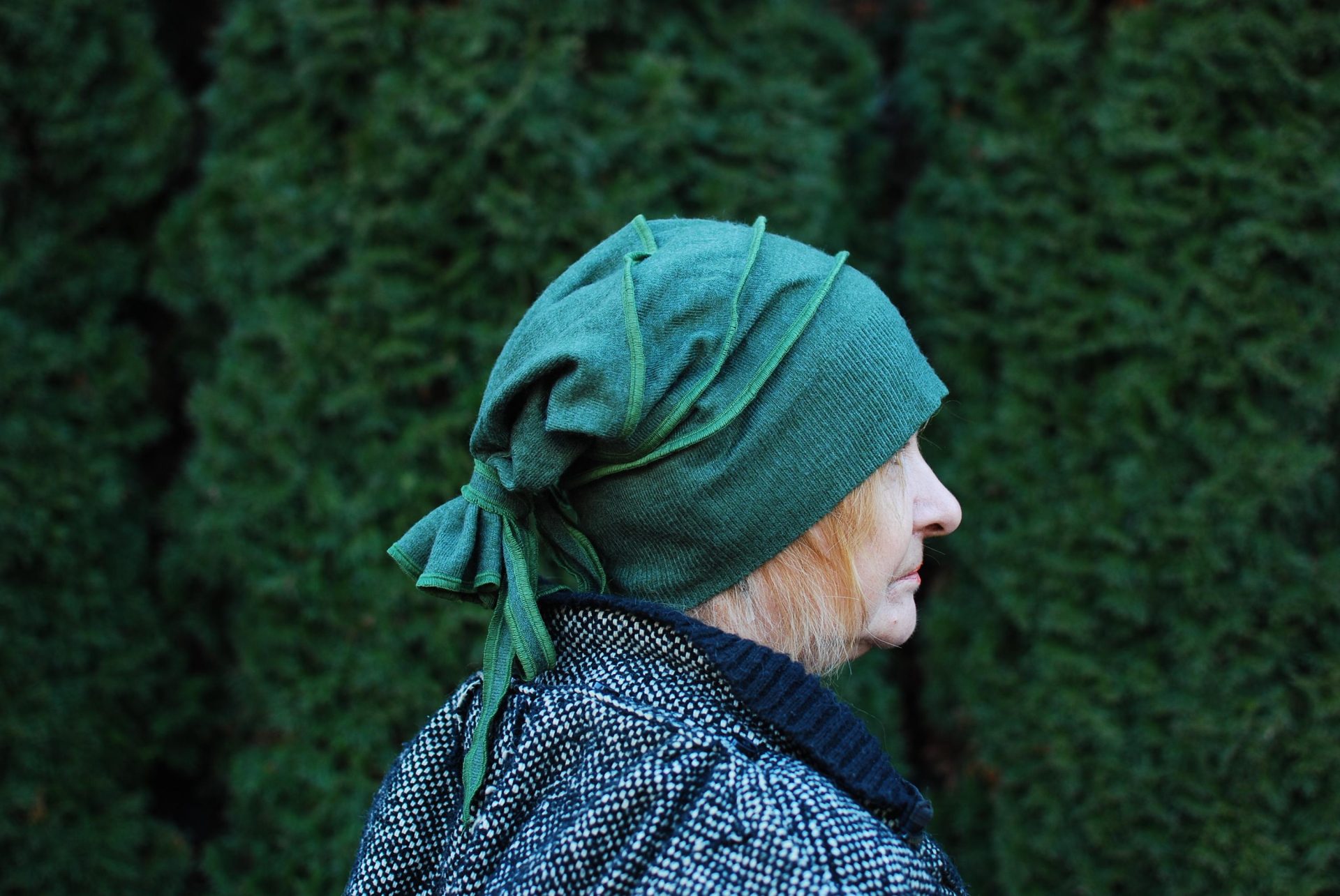 Korona Mchu: Zielona Elfia Czapka Slouchy – Kapelusz Leśnego Skrzata